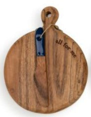 Set the table in style with this mini wood serving board that says 