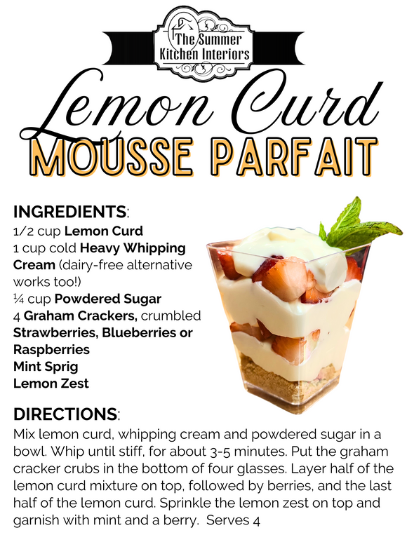 Lovely Lemon Curd Mousse Parfait!