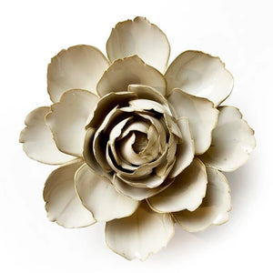 As seen in Vanity Fair, this fabulous ceramic MOFO flower can be sat on a table or bookcase but can add some drama to your wall! Mix it in with other artwork, or put some flowers scattered on your wall - so pretty!!!  Approximately 7" diameter