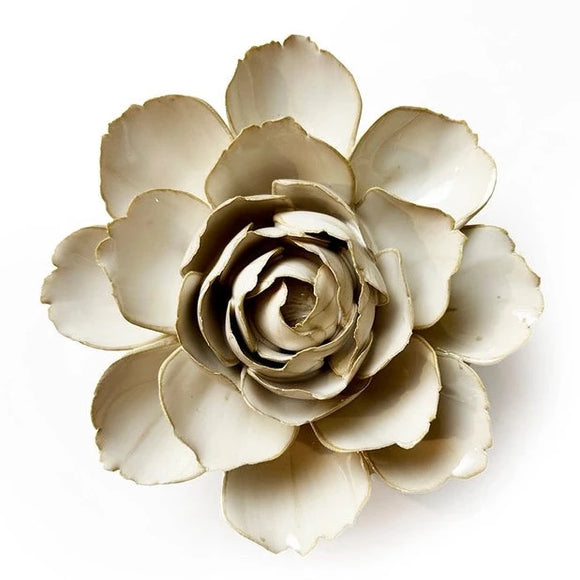 As seen in Vanity Fair, this fabulous ceramic MOFO flower can be sat on a table or bookcase but can add some drama to your wall! Mix it in with other artwork, or put some flowers scattered on your wall - so pretty!!!  Approximately 7