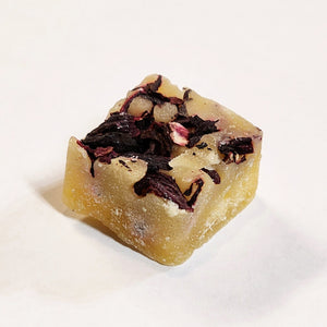 What a fun treat for your tea! Add one of these gourmet honey & hibiscus sugar cubes to your tea for extra sweetness this weekend!  Hibiscus, Honey & Cane Sugar  Add to a hot liquid to soften and add flavor.  Use in tea, coffee, cocktails, mocktails, champagne & more!