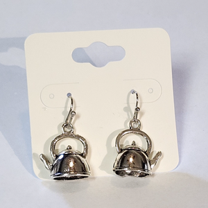 Vintage Silver Tea Kettle Earrings