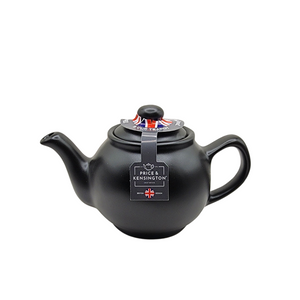 When it's time for a spot of tea, reach for one of our stoneware teapots, which can absorb the heat of boiling water without cracking. Likewise, the beautiful exterior is protected with a gloss to prevent the paint from warping or rippling. The classic bulbous shape allows tea leaves or bags to move freely for just the right amount of flavoring.&nbsp;

The matte black teapot is available in 2-cup or 6-cup size