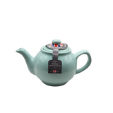 When it's time for a spot of tea, reach for one of our stoneware teapots, which can absorb the heat of boiling water without cracking. Likewise, the beautiful exterior is protected with a gloss to prevent the paint from warping or rippling. The classic bulbous shape allows tea leaves or bags to move freely for just the right amount of flavoring.&nbsp;

Our mint&nbsp;teapot is available in 2-cup or 6-cup size