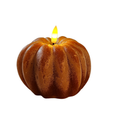 Make it a beautiful fall with one of our LED pumpkin candles! It's a rich burnt orange color that has a white frosted distressed finish. The LED light can be turned on, off or can be put on a timer to come on at the same time the next day (we love this feature!!)&nbsp;

Wax

Requires 2 AA batteries

Approximately 3" H (4" with flame) x 5" Dia&nbsp;