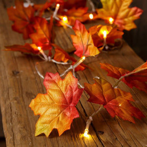 Lighted Garland: Fall Leaves