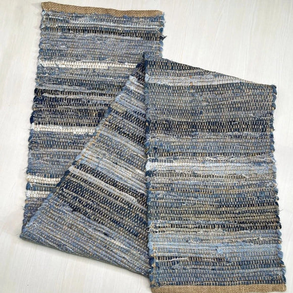 Need to add a little texture to your home? You'll love these incredibly stylish hand-woven, denim-colored reversible table runners crafted using recycled denim and jute yarns. Sustainable and durable, these runners will surely enrich the décor of any surface in your home.  14