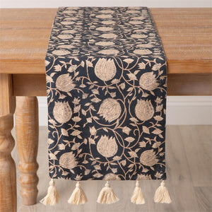 Table Runner: Navy Block Print