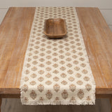 You'll love this beautiful table runner! It's a perfect piece to bring in now for the fall. The neutral floral pattern will be easy to mix right into your décor!  Cotton  72" L x 14"W