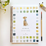 The Animals Watercolor Workbook includes 12 animal illustrations with an example of the finished painting, step-by-step instructions, and a lightly illustrated sketch for you to paint. It's just like a coloring book, but with watercolor!&nbsp;Enjoy this peaceful painting hobby on your own, with children, or with friends. Makes a wonderful gift and is perfect for artists of any age.

12 beginner-friendly illustrations on thick 120lb watercolor paper

Lay-flat pages with spiral binding for hassle-free paintin