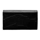 Our best-selling wallet has been updated this season in gorgeous, cruelty-free, embossed crocodile black vegan leather in rich colors that coordinate perfectly with our collection of Croco bags. The Marnie wallet is a small sleek size but with all the functions of a full-size wallet. Featuring multiple credit card slots, billfold pockets and even a zipper coin pocket this wallet has space for everything you need in a slim, compact size. Perfect if you need that smaller wallet for your mini bag!
Product Deta