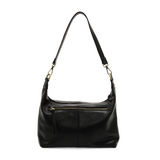 The Danna crossbody is masterfully crafted in our gorgeous new tumbled gloss vegan black leather to give your look a polished yet casual vibe. Fitted with a top zip closure accented by our signature logo zip pull and two removable and interchangeable shoulder straps; a short shoulder strap to wear snug to the body or a long adjustable, removable crossbody shoulder strap to wear as a crossbody, this slouchy hobo design is perfect for your everyday style.


Dimensions: 9.5 in. H X 10.5 in. W X 3.5 in. D
Top z
