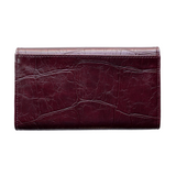 Our best-selling wallet has been updated this season in gorgeous, cruelty-free, embossed crocodile wine vegan leather in rich colors that coordinate perfectly with our collection of Croco bags. The Marnie wallet is a small sleek size but with all the functions of a full-size wallet. Featuring multiple credit card slots, billfold pockets and even a zipper coin pocket this wallet has space for everything you need in a slim, compact size. Perfect if you need that smaller wallet for your mini bag!
Product Detai