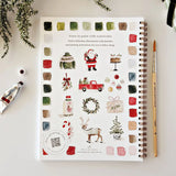 A page to paint while the tree lights sparkle and a favorite Christmas movie plays in the background, the kind of quiet you don't get much of in December.

The idea for the Watercolor Workbooks started with kids in mind: simple outlined sketches they could paint with watercolors just like with crayons in a coloring book. What was surprising was how many grown-ups took to the books, too. Grandmothers painting with grandkids, girlfriends gathering together, first-time artists who needed something less intimid