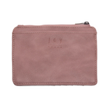 We love this mini wallet in soft berry vegan leather! It is full of style and will hold your license and up to six credit cards. The zipper pocket is roomy enough for change and cash, and it has a back pocket.&nbsp; This mini wallet is perfect for you and makes an awesome gift!

DIMENSIONS: 4 IN. H X 5.5 IN. W X .25 IN. D

ZIPPERED TOP CLOSURE ON EDGE

6 CREDIT CARD POCKETS

ID WINDOW POCKET

EXTERIOR PASSPORT POCKET

STRIPED LINING

BRASS PLATED HARDWARE

100% VEGAN LEATHER (POLYURETHANE)