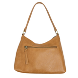 The Sasha Hobo is made of gently tumbled vegan leather in warm tan, accented with soft pleats and closed with a brass zipper. This crossbody is so versatile with 2 different interchangeable shoulder straps included, just open the gleaming brass rings to change from a short shoulder strap to a longer adjustable crossbody strap.
Product Details
Dimensions: 9.5 in. H x 12.5 in. W x 3.5 in. D
Top zip closure
Brass plated hardware
Logo zipper pulls
Opening brass rings to change between the included shoulder stra