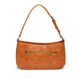 The sleek golden tan Erin Hobo will compliment your look for the office or your next night out. Fashioned in glossy croc embossed vegan leather, this sophisticated bag closes with a brass zipper to keep your belongings secure and is accented with burnished brass rings that open to allow you to change the shoulder straps. Two shoulder straps are included with this stylish Hobo, a short strap to carry close to the body or a long strap to carry as a shoulder bag or as a crossbody. Both straps are adjustable an