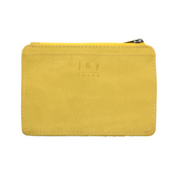 We love this mini wallet in a bright limoncello colored vegan leather! It is full of style and will hold your license and up to six credit cards. The zipper pocket is roomy enough for your change and cash, and a pocket is on the back.&nbsp; This mini wallet is perfect for you, but it makes an awesome gift!

DIMENSIONS: 4 IN. H X 5.5 IN. W X .25 IN. D

ZIPPERED TOP CLOSURE ON EDGE

6 CREDIT CARD POCKETS

ID WINDOW POCKET

EXTERIOR PASSPORT POCKET

STRIPED LINING

BRASS PLATED HARDWARE

100% VEGAN LEATHER (PO