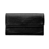 Our best-selling wallet has been updated this season in gorgeous, cruelty-free, embossed crocodile black vegan leather in rich colors that coordinate perfectly with our collection of Croco bags. The Marnie wallet is a small sleek size but with all the functions of a full-size wallet. Featuring multiple credit card slots, billfold pockets and even a zipper coin pocket this wallet has space for everything you need in a slim, compact size. Perfect if you need that smaller wallet for your mini bag!
Product Deta