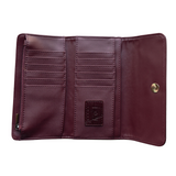 Our best-selling wallet has been updated this season in gorgeous, cruelty-free, embossed crocodile wine vegan leather in rich colors that coordinate perfectly with our collection of Croco bags. The Marnie wallet is a small sleek size but with all the functions of a full-size wallet. Featuring multiple credit card slots, billfold pockets and even a zipper coin pocket this wallet has space for everything you need in a slim, compact size. Perfect if you need that smaller wallet for your mini bag!
Product Detai