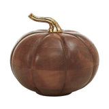 Add warm harvest charm to your seasonal displays with this hand-carved wood pumpkin. Crafted from solid mango wood with rich chestnut and rust tones, this artisan-inspired piece brings inviting texture to any farmhouse, rustic, or cottage-themed space.

7"w x 6.6" h

Material: Mango Wood &amp; Metal

Features: Decorative gold-tone metal stem