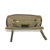 Cool, stylish, and organized, too! This wallet has it all! 12 credit card pockets, 2 change pockets and 2 billfold pockets all wrapped in a juniper green colored vegan leather, lined with rugged washed canvas, and accented with our new Logo zipper pull. The removable strap lets you carry it as a compact wristlet, too!


Dimensions: 7.75 in. W x 4 in. H x .5 in. D
Full Zip Around Closure
Exterior Zip Pocket on Spine
Removable Wristlet Strap
12 Credit Card Pockets
2 Billfold Pockets
Interior Zipper
Coin Pocke