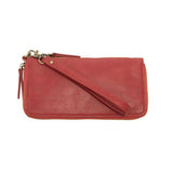 Cool, stylish, and organized, too! This grey wallet has it all! 12 credit card pockets, 2 change pockets and 2 billfold pockets all wrapped in a deep berry&nbsp;colored vegan leather, lined with rugged washed canvas, and accented with our new Logo zipper pull. The removable strap lets you carry it as a compact wristlet, too!


Dimensions: 7.75 in. W x 4 in. H x .5 in. D
Full Zip Around Closure
Exterior Zip Pocket on Spine
Removable Wristlet Strap
12 Credit Card Pockets
2 Billfold Pockets
Interior Zipper
Coi