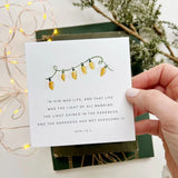 This&nbsp;special set of Christmas Truth for Today cards encourages you to fill your mind with beauty and truth&nbsp;all season long. Each card pairs a Bible verse with a delightful watercolor illustration. Display throughout your home for a pretty way to point to Jesus. Use them as daily or weekly truth to commit to memory, share them as encouragement with a friend, handpick a card to include in your Christmas cards, use as a nightly advent reading, or tie atop packages.&nbsp;They make a wonderful gift as 
