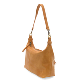 The Danna crossbody is masterfully crafted in our gorgeous new tumbled gloss vegan camel leather to give your look a polished yet casual vibe. Fitted with a top zip closure accented by our signature logo zip pull and two removable and interchangeable shoulder straps; a short shoulder strap to wear snug to the body or a long adjustable, removable crossbody shoulder strap to wear as a crossbody, this slouchy hobo design is perfect for your everyday style.


Dimensions: 9.5 in. H X 10.5 in. W X 3.5 in. D
Top z
