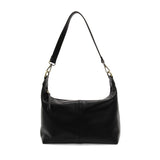 The Danna crossbody is masterfully crafted in our gorgeous new tumbled gloss vegan black leather to give your look a polished yet casual vibe. Fitted with a top zip closure accented by our signature logo zip pull and two removable and interchangeable shoulder straps; a short shoulder strap to wear snug to the body or a long adjustable, removable crossbody shoulder strap to wear as a crossbody, this slouchy hobo design is perfect for your everyday style.


Dimensions: 9.5 in. H X 10.5 in. W X 3.5 in. D
Top z