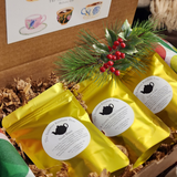 "These are a few of our favorite things….”

As we picked the teas for this month, this delightful song inspired us to curate a trio of our favorite Christmas blends that we simply can't wait to share with you!

What's in the box:

Noel Blanc

1oz: Black Tea, Cinnamon, Ginger, Orange Pieces, Cranberry Pieces, Chamomile + Calendula + Sunflower + Safflower Petals, Black + White Pepper, Lemon Balm, Lime Leaves, Clove, Nutmeg, Natural Flavors (Organic Compliant)

A County Home Christmas

1 oz. Black Tea, Cinnamo