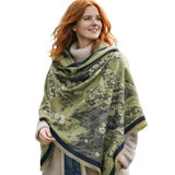 This Equestrian Green/Black Bouquet Reversible Wrap is not just an accessory—it's a versatile statement piece that elevates your look effortlessly! Crafted with exquisite artisan details, this shawl features vibrant colors that brighten any outfit while providing warmth and comfort. Whether you're dressing up for a night out or adding flair to your everyday routine, this wrap adapts to every occasion.

Flaunt your unique style while staying cozy and chic. You deserve it!

This one-size-fits-all reversible w