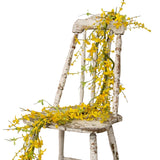 Put a POP of color in your home this spring with a beautiful garland of forsythia. The bright yellow will take your decorating up a notch this year!  58" L  Foam, Paper, Wire