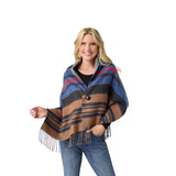This women’s reversible wrap offers multiple styling options with a versatile design that can be worn on either side for two distinct looks. The button front closure adds structure while allowing for adjustable draping, and the fringe detailing brings movement and texture. Crafted from a soft woven fabric, this layering wrap combines comfort with standout pattern, making it an easy choice for both casual outfits and more styled looks.

Materials: Acrylic/Cotton.