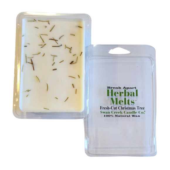 A seasonal favorite year after year! Take a trip back to your childhood of heading to town, ice skating, Christmas lights, and the beautiful pine smell of picking out your perfect tree! 

Our natural wax melts are triple scented to give you an amazing scent throughout your home.  They are so easy to use with six separate break-apart cubes - just place them in a melter and enjoy!