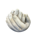 You'll love decorating indoors or outdoors with this small cement hands planter.&nbsp; It lends you a hand as it holds plants or a candle for you!

5.25"L x 4.5"W&nbsp; x 4.5"H