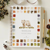Watercolor workbooks are just like a coloring book, but with watercolor! Enjoy this peaceful hobby on your own, with kids, and with friends. Makes a wonderful gift. Perfect for artists of any age. This Woodland book has beautiful illustrations of scenes from the forest for you to paint!

12 beginner-friendly, lightly sketched illustrations

Simple step-by-step instructions and example

Lay flat spiral pages for easy painting

Durable 120 lb watercolor paper

Travel ready 6.5 inch x 9 inch size

Paint and br