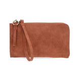 Karina combines sleek styling with uber organization in a beautiful faux suede spice leather. The ultimate in versatility, this bag can be worn as a crossbody, carried as a clutch or as a wristlet. The included bonus wallet with credit card slots, ID windows, zippered change pocket and billfold will keep your organized on the go and can be carried separately.


Product Details
Main Bag
Dimensions: 9.75 in. W x 6 in. H x 1 in. D
Zippered Top Closure
Exterior Open Pocket
Interior Zipper Pocket
Detachable 7 in