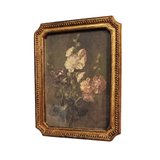 This antique gold, distressed arched frame is ready for your favorite 5 x 7 picture! We love the detailed dot pattern along the outside edge. You can even hang this frame with the hook on the back. It will complement your home decor beautifully wherever you put it!&nbsp;&nbsp;

Frame is approximately 8" H x 6" W

Fits a 5 x 7 photo

Polyresin, Glass