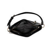 Erin Faux Croc Hobo Shoulder/Crossbody: Black