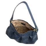 The Sasha Hobo is made of gently tumbled vegan leather in navy, accented with soft pleats and closed with a brass zipper. This crossbody is so versatile with 2 different interchangeable shoulder straps included, just open the gleaming brass rings to change from a short shoulder strap to a longer adjustable crossbody strap.
Product Details
Dimensions: 9.5 in. H x 12.5 in. W x 3.5 in. D
Top zip closure
Brass plated hardware
Logo zipper pulls
Opening brass rings to change between the included shoulder straps
1