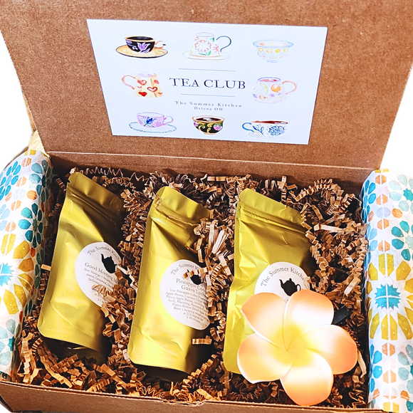 It’s June, and we are ready this month for a Tea-licious Tropical Sunrise! You’ll be delighted to find some delicious tropical flavors that will whisk you away-where will it be? Imagine that place while you sip on some of the juiciest fruits from our limited-edition tea box!