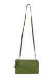Karina combines sleek styling with uber organization in a beautiful faux suede dark emerald leather. The ultimate in versatility, this bag can be worn as a crossbody, carried as a clutch or as a wristlet. The included bonus wallet with credit card slots, ID windows, zippered change pocket and billfold will keep your organized on the go and can be carried separately.


Product Details
Main Bag
Dimensions: 9.75 in. W x 6 in. H x 1 in. D
Zippered Top Closure
Exterior Open Pocket
Interior Zipper Pocket
Detachab
