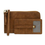 Karina combines sleek styling with uber organization in a beautiful faux suede walnut leather. The ultimate in versatility, this bag can be worn as a crossbody, carried as a clutch or as a wristlet. The included bonus wallet with credit card slots, ID windows, zippered change pocket and billfold will keep your organized on the go and can be carried separately.


Product Details
Main Bag
Dimensions: 9.75 in. W x 6 in. H x 1 in. D
Zippered Top Closure
Exterior Open Pocket
Interior Zipper Pocket
Detachable 7 i