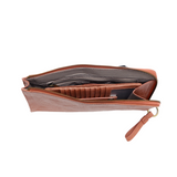 The Karina combines sleek styling with uber organization in beautiful antique-looking clay pink vegan leather! This bag has the ultimate versatility, as it can be worn as a crossbody, a clutch, or a wristlet. The bonus wallet, which includes credit card slots, ID windows, a zippered change pocket, and a billfold, will keep you organized and can be carried separately!


MAIN BAG: 9"H x 6"W x 1"D



Removable and adjustable crossbody strap 21"-26" with lobster claw clasps

Removable long wristlet strap 7" lon