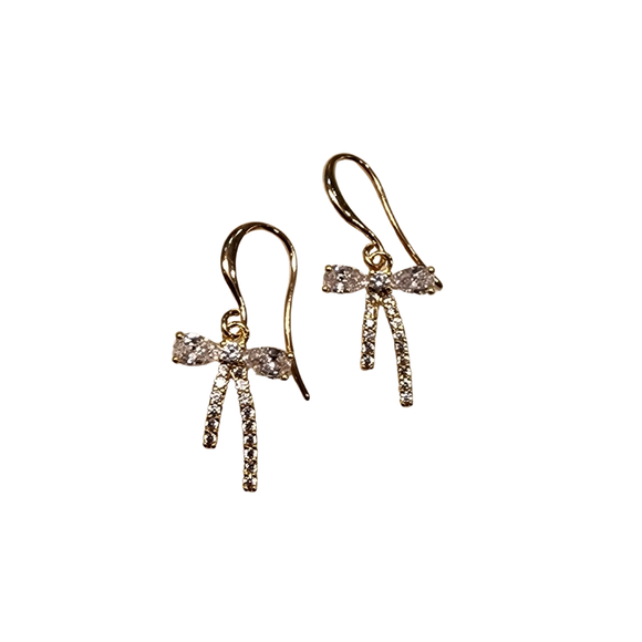Beautiful sparkling bow earrings are trendy accessories for every occasion. These sweet little bows have sparkling crystals bows loops, catching the light perfectly. These earrings will add a small touch of sparkle to any occasion.

Details: ~ Earring length is approx 1