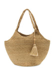 Time for a fabulous summer bag! This natural jute hobo will be the perfect accessory for your outfit!

Dimensions: 14 in. H x 10.5 in. W x 9 in. D

Shoulder strap drop: 11 in.

Magnetic snap top closure

Natural jute fibers

Wood bead tassel

Unlined

Please note due to the handmade nature of this product size may vary
