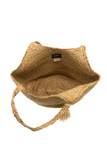 Time for a fabulous summer bag! This natural jute hobo will be the perfect accessory for your outfit!

Dimensions: 14 in. H x 10.5 in. W x 9 in. D

Shoulder strap drop: 11 in.

Magnetic snap top closure

Natural jute fibers

Wood bead tassel

Unlined

Please note due to the handmade nature of this product size may vary