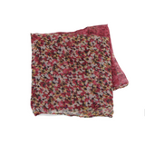 This scarf has a gorgeous rich magenta background with neutral daisies in creams and golds with a pop of brown!

180" L x 80" W

100% Polyester