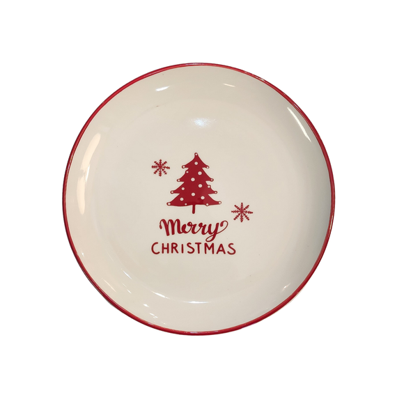 This adorable plate is ready to bring the jolly to your home this year! Use it as decoration, or for your table to serve some cookies or holiday cake on to your guests!

Microwave & Dishwasher safe.

8